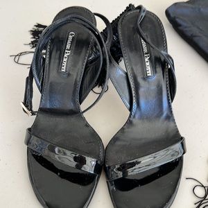 Cesare Pagiotti fringed patent sandals